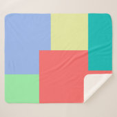 Minimalistisch geometrisch kleurenblok Heldere kle Sherpa Deken (Voorkant (horizontaal))