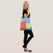 Minimalistisch geometrisch kleurenblok Heldere kle Tote Bag (Op model)