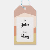 Minimalistisch geometrisch met pastelkleur cadeau  cadeaulabel (Voorkant)