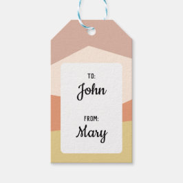 Minimalistisch geometrisch met pastelkleur cadeau  cadeaulabel