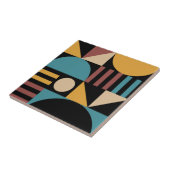 Minimalistisch geometrisch midden eeuw modern Abst Tegeltje (Zijkant)