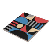 Minimalistisch geometrisch midden eeuw modern Abst Tegeltje (Zijkant)
