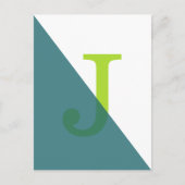 Minimalistisch geometrisch monogram briefkaart (Voorkant)