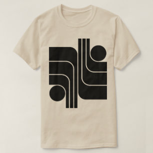 Minimalistisch geometrisch ontwerp t-shirt