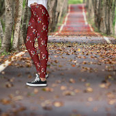 Minimalistisch geometrisch patroon rood blauw groe leggings