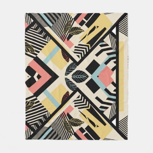 Minimalistisch geometrisch: Patroonontwerp Fleece Deken (Voorkant)