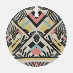 Minimalistisch geometrisch: Patroonontwerp Glas Ornament