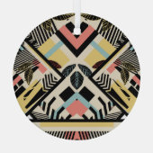Minimalistisch geometrisch: Patroonontwerp Glas Ornament (Achterkant)
