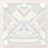 Minimalistisch geometrisch: Patroonontwerp Glazen Onderzetter (Achterkant)