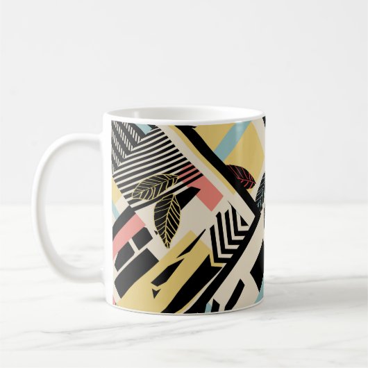 Minimalistisch geometrisch: Patroonontwerp Koffiemok (Links)