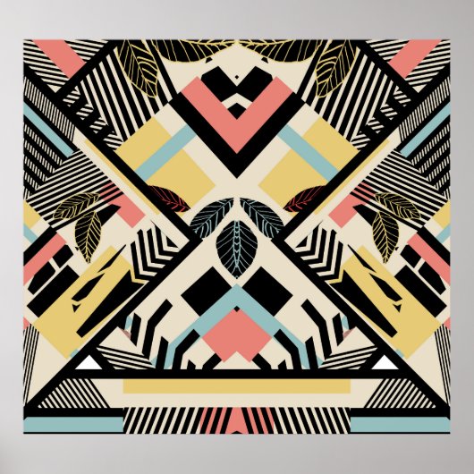 Minimalistisch geometrisch: Patroonontwerp Poster (Voorkant)