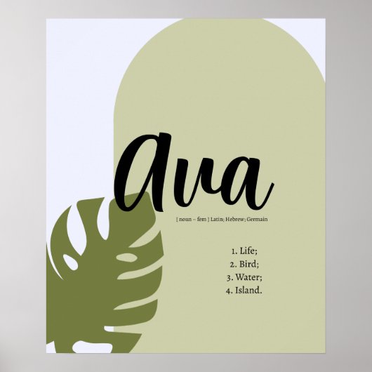 Minimalistisch geometrisch Poster met op Natuur ge (Voorkant)