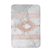 minimalistisch geometrisch roos goud aztec witte m badmat (Voorkant Verticaal)