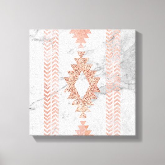 minimalistisch geometrisch roos goud aztec witte m canvas afdruk (Voorkant)