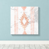 minimalistisch geometrisch roos goud aztec witte m canvas afdruk (Insitu (Houten vloer))