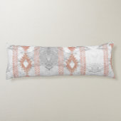 minimalistisch geometrisch roos goud aztec witte m lichaamskussen (Achterkant)