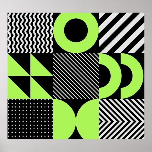 Minimalistisch geometrisch, Scandinavisch  patroon Poster (Voorkant)