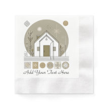 Minimalistisch geometrisch servetontwerp