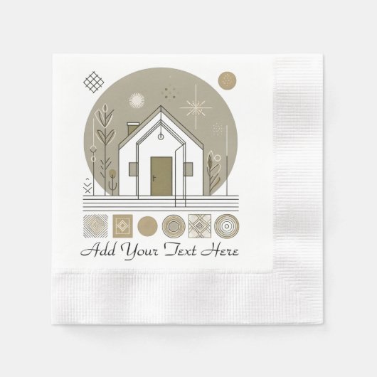 Minimalistisch geometrisch servetontwerp servet (Voorkant)