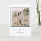 Minimalistisch geometrisch vierkant gepersonalisee feestdagen kaart (Voorkant)