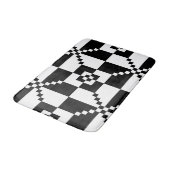 Minimalistisch geometrisch zwart en wit badmat (Gekanteld)