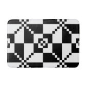 Minimalistisch geometrisch zwart en wit badmat (Voorkant)