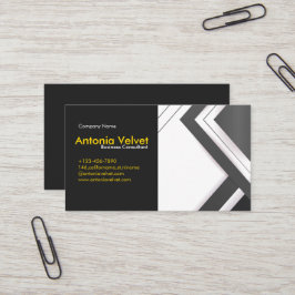 Minimalistisch geometrisch zwart en wit visitekaartje