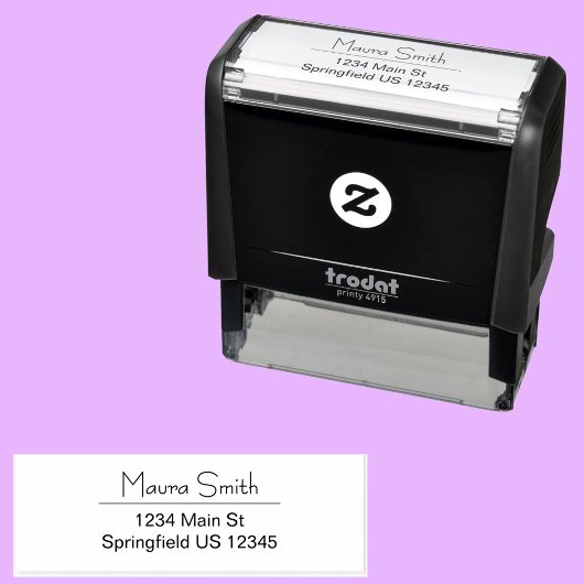 Minimalistisch gepersonaliseerd adres voor aangepa zelfinktende stempel