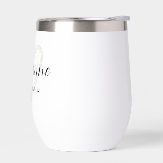 Minimalistisch gepersonaliseerd bruidsmeisje (Links)