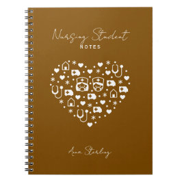 Minimalistisch gepersonaliseerd bruin voor verplee notitieboek