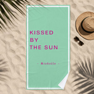 Minimalistisch Gepersonaliseerd door de Zon gekust Strandlaken