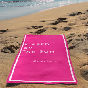 Minimalistisch Gepersonaliseerd door de Zon Gekust Strandlaken