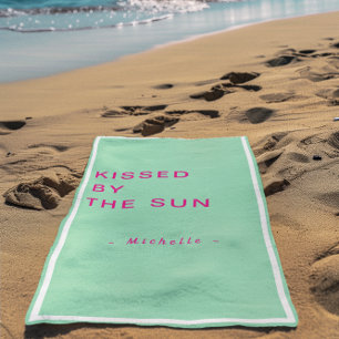 Minimalistisch Gepersonaliseerd door de Zon gekust Strandlaken