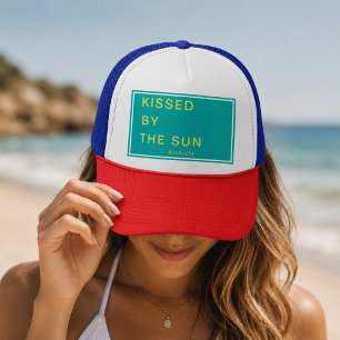Minimalistisch Gepersonaliseerd door de Zon Gekust Trucker Pet