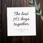 Minimalistisch gepersonaliseerd eerste bruiloft Ju Kaart