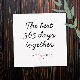 Minimalistisch gepersonaliseerd eerste bruiloft Ju Kaart