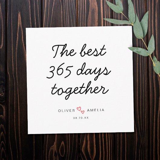 Minimalistisch gepersonaliseerd eerste bruiloft Ju Kaart