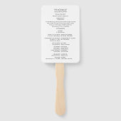 Minimalistisch gepersonaliseerd foto bruiloft prog handwaaier (Achterkant)