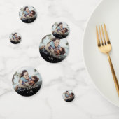 Minimalistisch Gepersonaliseerd Fotokader Naam Dat Confetti (Groep)