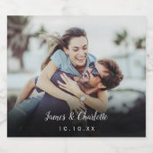 Minimalistisch gepersonaliseerd fotoscript Naam Da Bier Etiket (Enkel label)