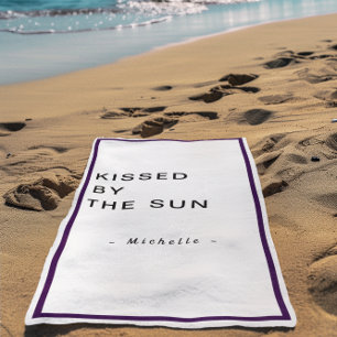 Minimalistisch Gepersonaliseerd Gekust door de Zon Strandlaken