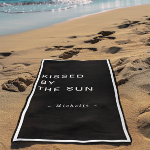 Minimalistisch Gepersonaliseerd Gekust door de Zon Strandlaken