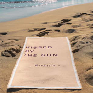 Minimalistisch Gepersonaliseerd Gekust door de Zon Strandlaken