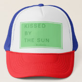 Minimalistisch Gepersonaliseerd Gekust door de Zon Trucker Pet (Voorkant)