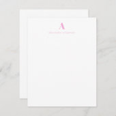 Minimalistisch gepersonaliseerd geluid notitiekaartje (Voorkant / Achterkant)