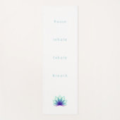 Minimalistisch gepersonaliseerd groen blauw lotusb yogamat (Voorkant)