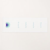 Minimalistisch gepersonaliseerd groen blauw lotusb yogamat (Voorkant (horizontaal))