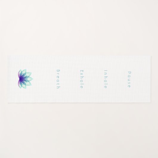 Minimalistisch gepersonaliseerd groen blauw lotusb yogamat (Voorkant (horizontaal))