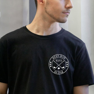 Minimalistisch gepersonaliseerd Initiaal Best Dad T-shirt