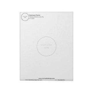 Minimalistisch Gepersonaliseerd Logo Notitieblok